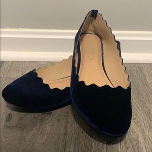 Francesca’s Blue Scalloped Flats